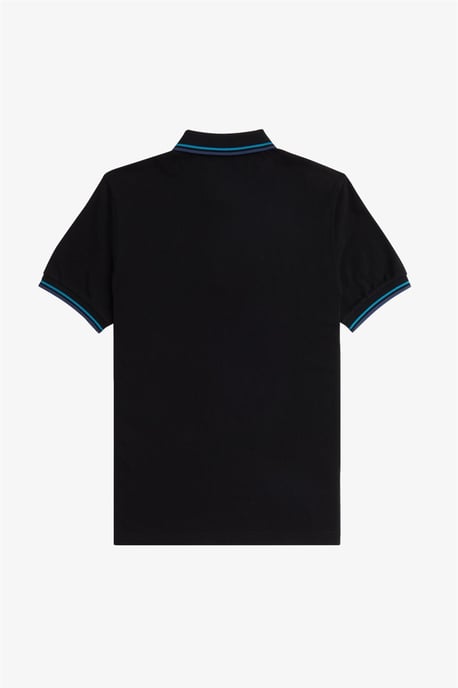 Fred Perry Men’s Twin Tipped Polo Shirt in Black - Image 2