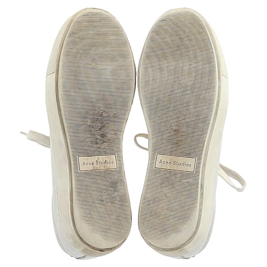 Acne Studios Adriana Lågskor i Vitt Läder - Image 6