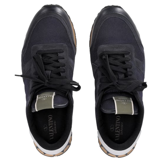 Valentino Garavani Rockrunner Sneakers in Navy Blue Mixed Media - Image 5