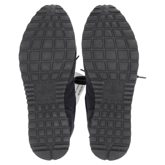 Valentino Garavani Rockrunner Sneakers in Navy Blue Mixed Media - Image 6