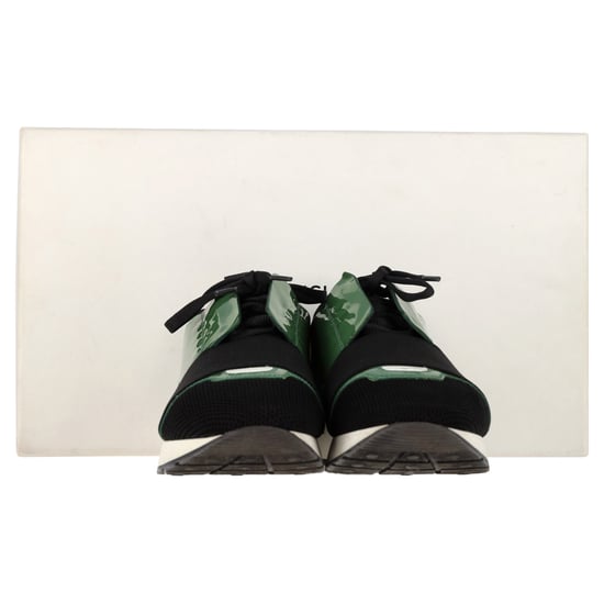 Balenciaga Race Runner Sneakers in Green Patent Leather - Image 2