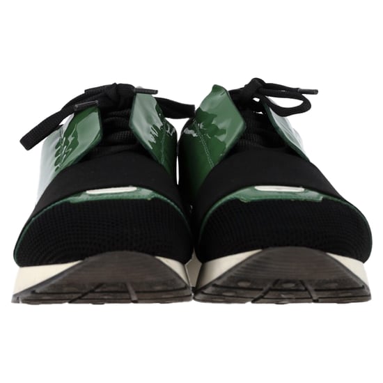 Balenciaga Race Runner Sneakers in Green Patent Leather - Image 3