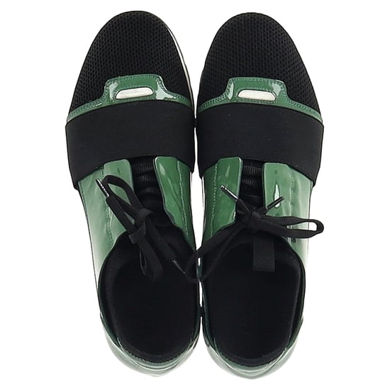 Balenciaga Race Runner Sneakers in Green Patent Leather - Image 4
