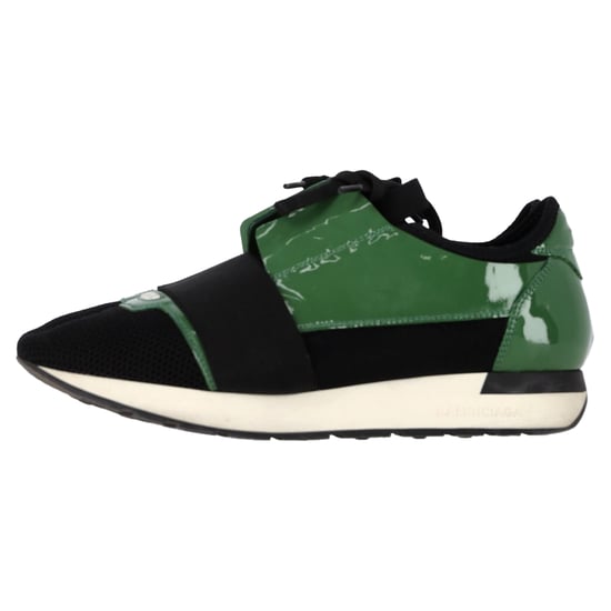 Balenciaga Race Runner Sneakers in Green Patent Leather - Image 5
