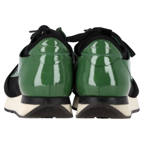 Balenciaga Race Runner Sneakers in Green Patent Leather - Image 6