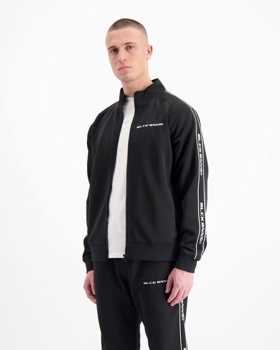 Zwarte Bananas Taped Tracktop, Zwart - Image 2