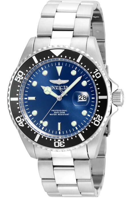 Invicta Pro Diver 22054 Heren Horloge - Quartz Uurwerk - Roestvrij Staal met blauwe Wijzerplaat - 43mm - Image 1