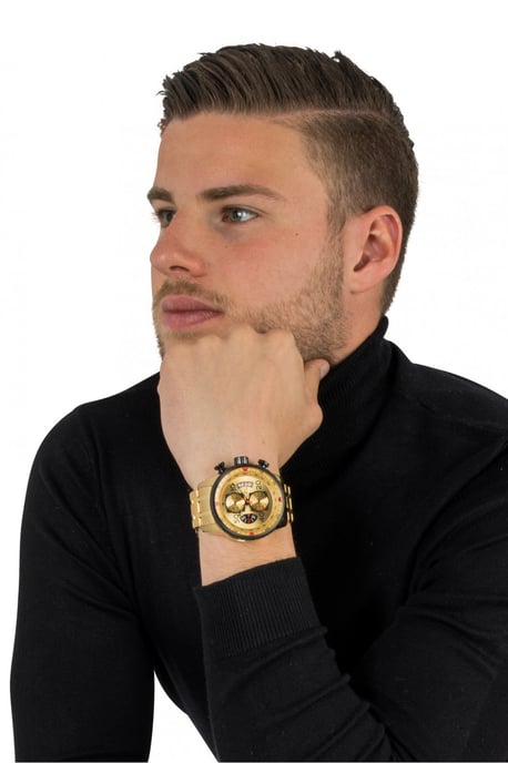 Invicta Aviator  17205 Heren Horloge - Quartz Uurwerk - Roestvrij Staal met gouden Wijzerplaat - 48mm - Image 5