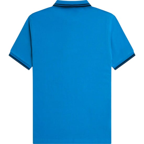Fred Perry M3600 Twin Tipped Polo Shirt Ocean Blue - Image 5