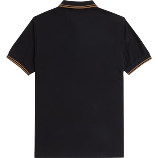 Fred Perry M3600 Twin Tipped Polo Shirt Black - Image 5