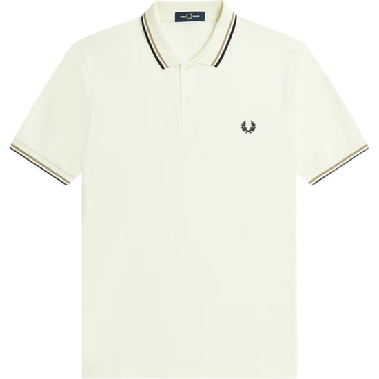 Fred Perry M3600 Twin Tipped Polo Shirt Ecru - Image 1