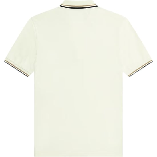 Fred Perry M3600 Twin Tipped Polo Shirt Ecru - Image 2