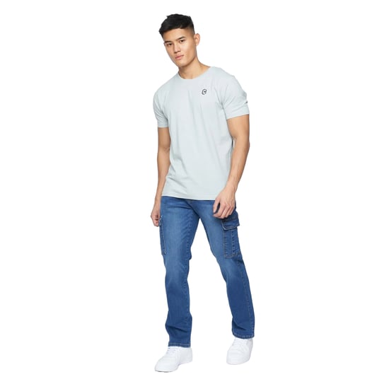 Crosshatch Heren Kremtap Cargo Jeans (Stone Wash) - Image 3