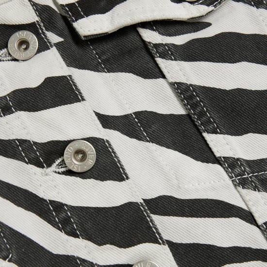 River Island Womens Denim Jacket Black Zebra - Image 5