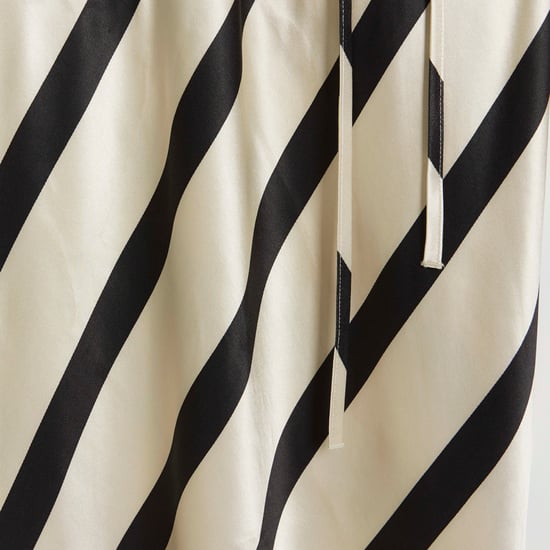 River Island Womens Slip Midi Dress White Satin Stripe Belted - Image 4