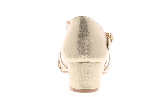 Miss Riot Girls Sandals Jewelled Heeled Party Straps Loom gold - Image 4