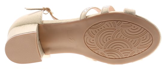 Miss Riot Girls Sandals Jewelled Heeled Party Straps Loom gold - Image 5