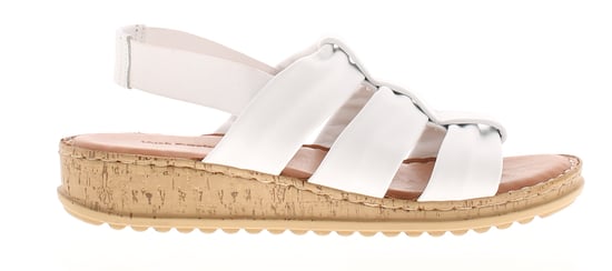 Hush Puppies Womens Sandals Eden Leather Elasticated white - Image 2
