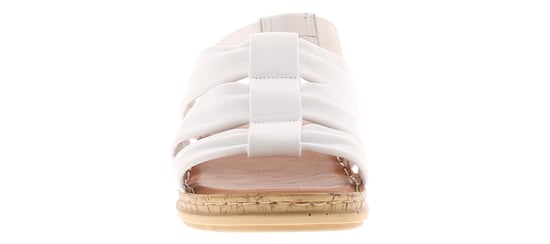 Hush Puppies Womens Sandals Eden Leather Elasticated white - Image 3
