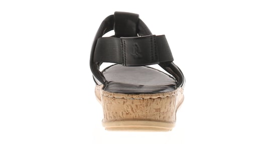 Hush Puppies Womens Sandals Eden Leather Elasticated black - Image 4