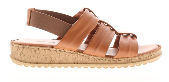 Hush Puppies Womens Sandals Eden Leather Elasticated tan - Image 2