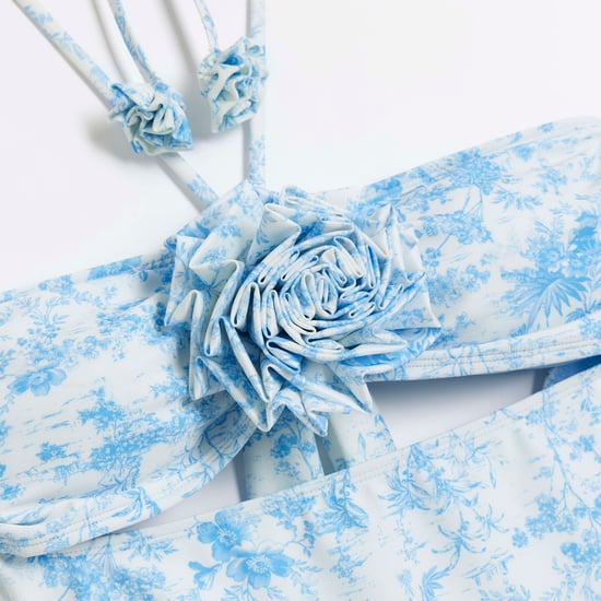 River Island Womens Swimsuit White Floral Corsage - Image 4