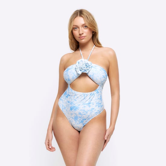 River Island Womens Swimsuit White Floral Corsage - Image 5