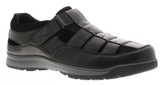 Hush Puppies Touch Close Herensandalen Rucker Leer Vissersmodel Zwart - Image 1