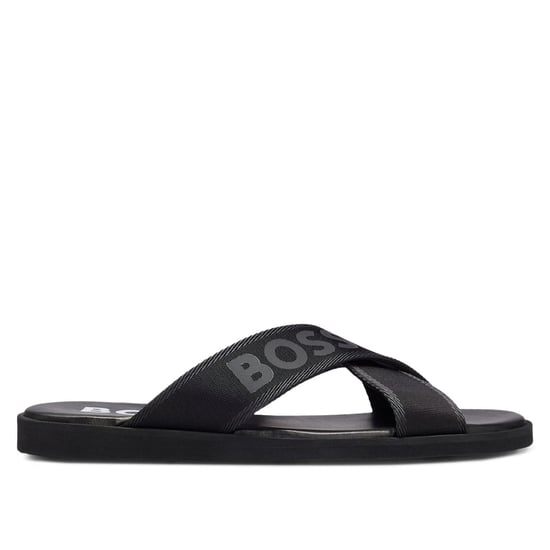 Men's Boss Darrel Sliders in Black - Image 2