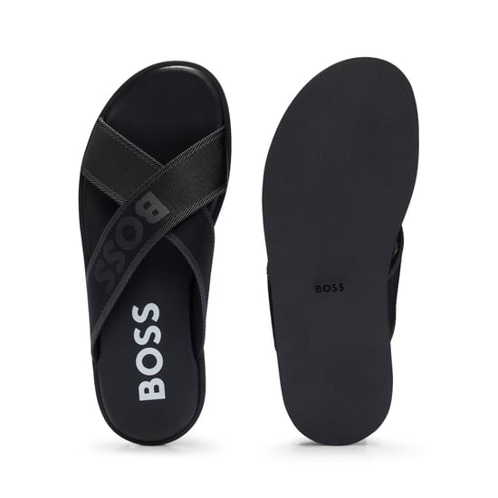 Men's Boss Darrel Sliders in Black - Image 3