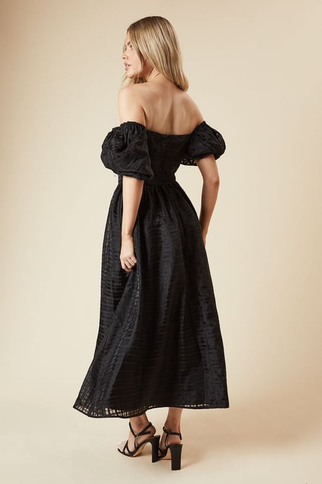 DP Luxe Seersucker Square Neck Midi Dress - Image 3