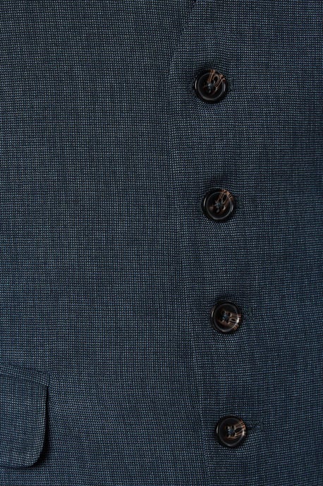 Navy Marl Waistcoat - Image 5