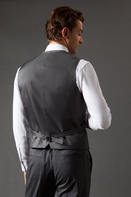 Mid Grey Essential Waistcoat - Image 3