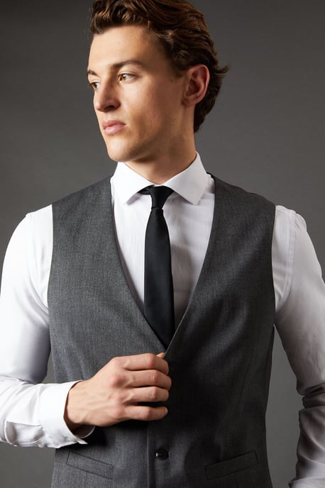 Mid Grey Essential Waistcoat - Image 4