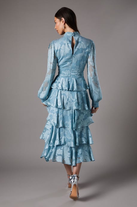 Jacquard Tiered Maxi Dress - Image 3