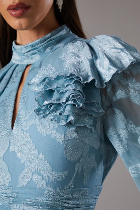 Jacquard Tiered Maxi Dress - Image 5