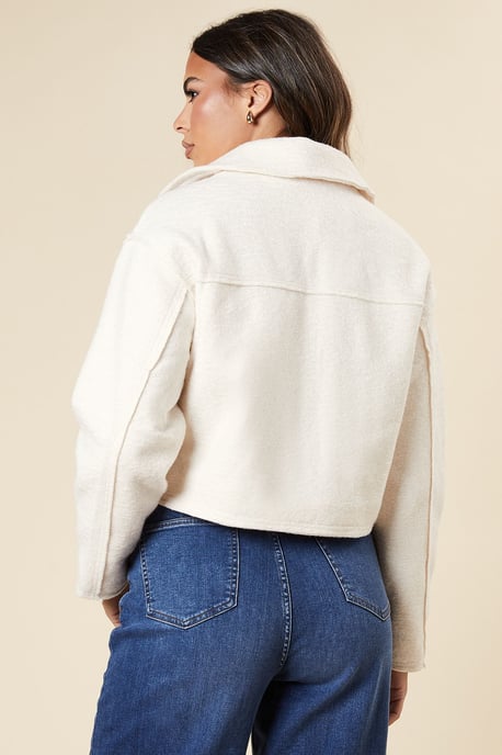 Zip Front Pocket Detail Jacket - Image 3