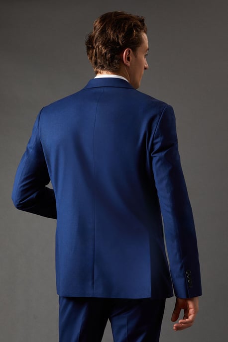 French Navy Slim Fit Essential Suit Jacket - Image 3