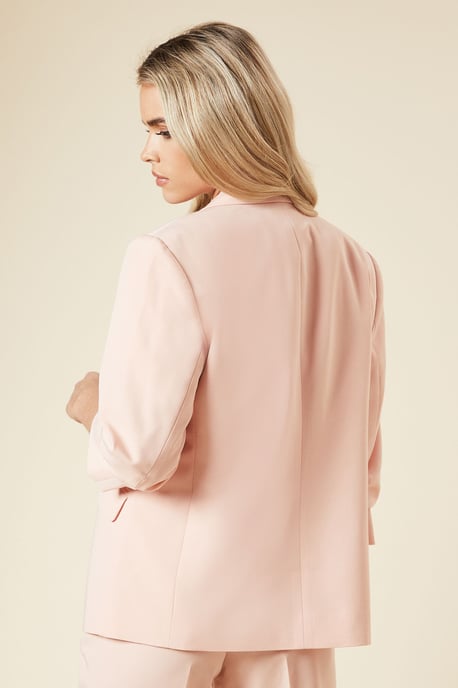 Petite Ruched Sleeve Blazer - Image 3