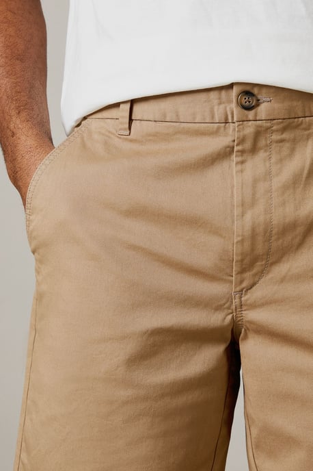 Burton Mens Classic Navy Chino Shorts Relaxed Fit Cotton Elastane Casual - Image 3
