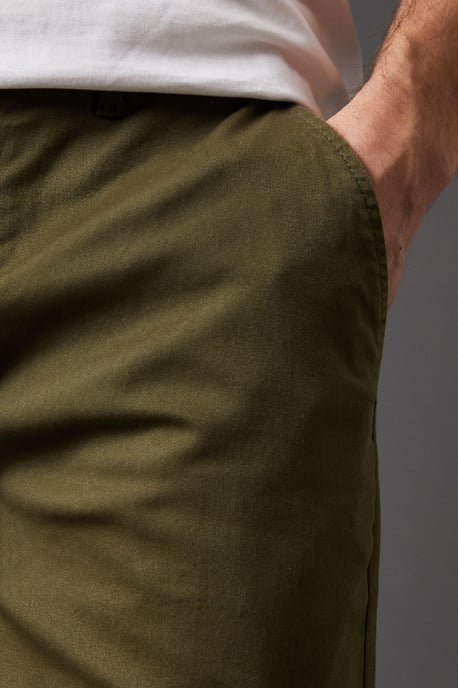 Khaki Slim Fit Chino Trousers - Image 5