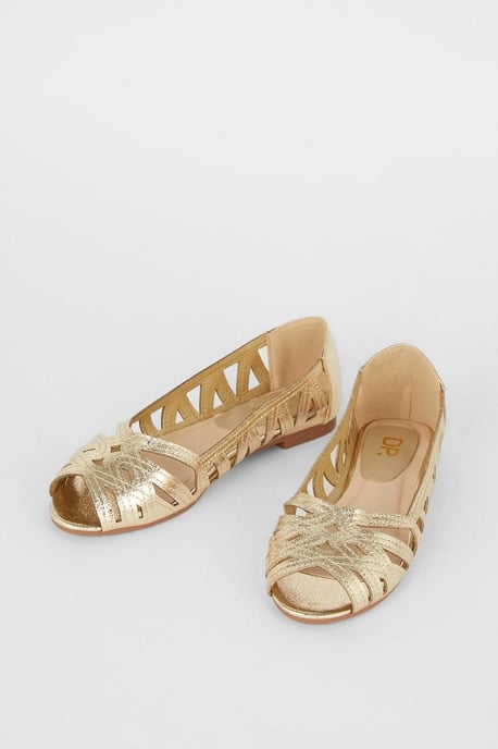 Dorothy Perkins Womens Flats Black Faux Leather Day to Night Spring Summer - Image 2