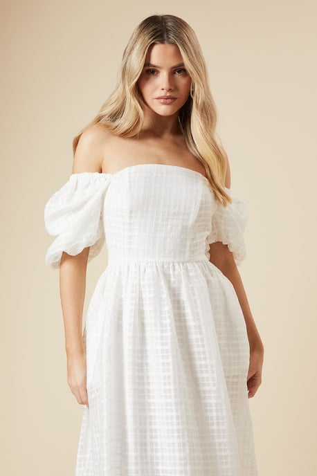 DP Luxe Seersucker Square Neck Midi Dress - Image 2
