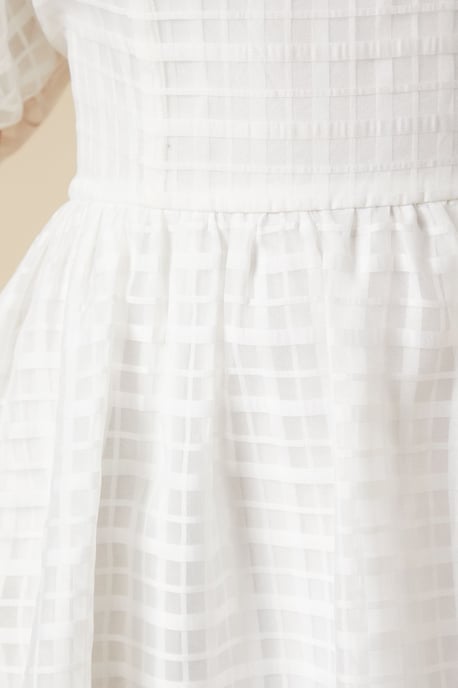 DP Luxe Seersucker Square Neck Midi Dress - Image 5