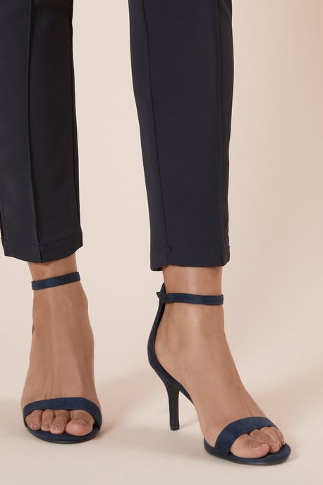 Dorothy Perkins Womens Heeled Sandals Black Low Stiletto Heel Open Toe Occasion - Image 4