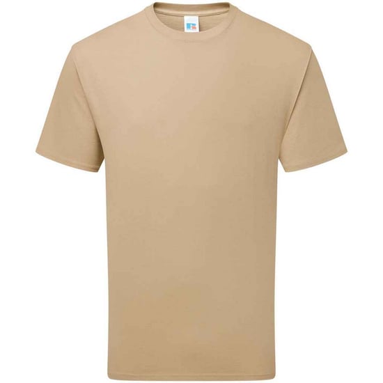 Russell Unisex Adult Super Ringspun Cotton Classic T-Shirt (Tan) - Image 1