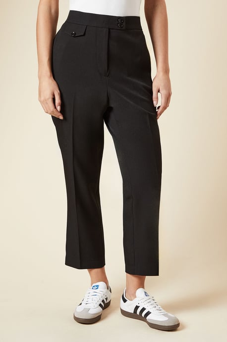 Petite Tab Detail Capri Trouser - Image 2