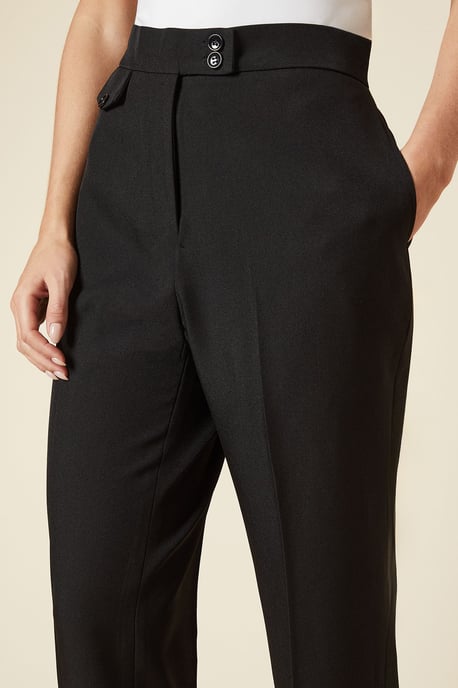 Petite Tab Detail Capri Trouser - Image 4