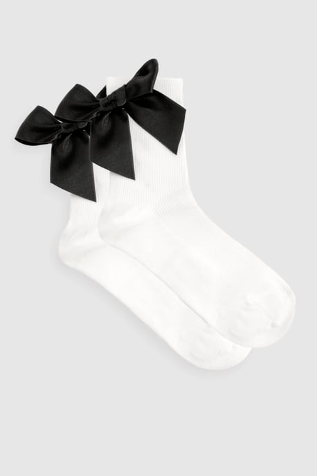 Oversized Bow Detail Socks - Image 1