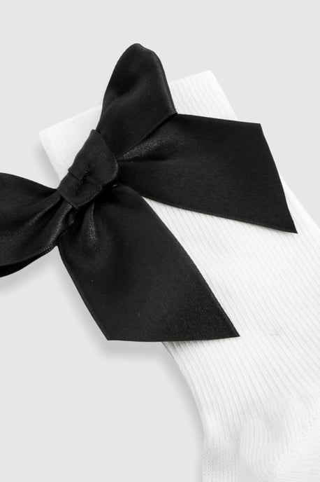 Oversized Bow Detail Socks - Image 2